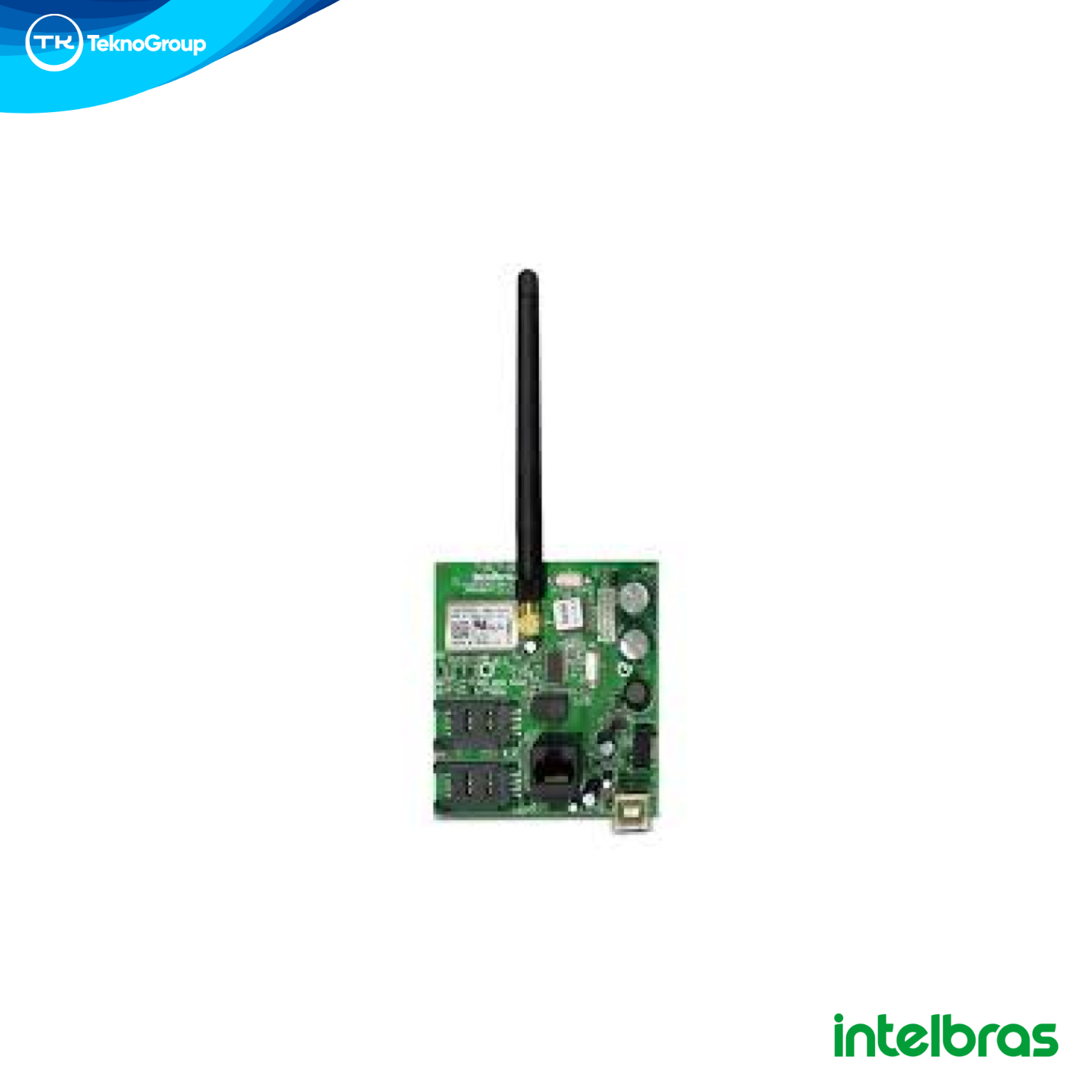 Módulo Comunicador Ethernet LAN y 2G Dual SIM Intelbras para Alarmas - Reporte a 2 Destinos IP, Antena Externa y Test Periódico de 1 Minuto