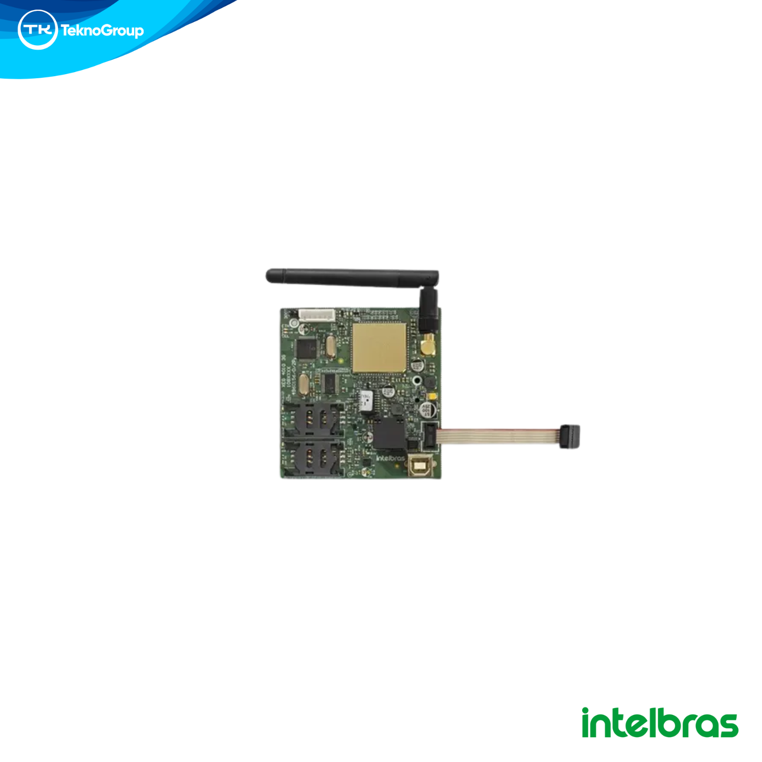 Módulo Comunicador Ethernet LAN y 3G Dual SIM Intelbras para Centrales AMT - Reporte a 2 Destinos IP, Antena Externa y Test de 1 Minuto