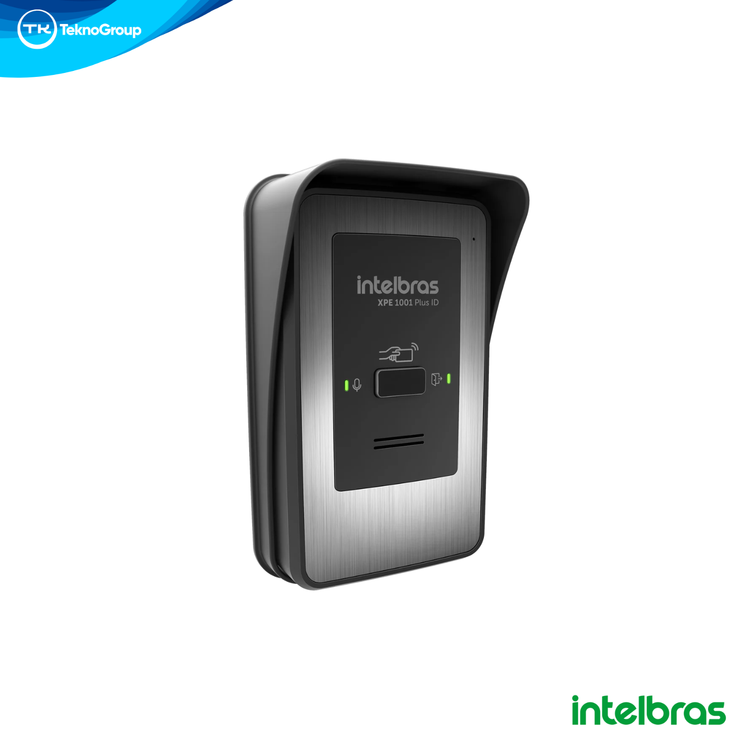 Portero Eléctrico con Lector RFID Intelbras - 1 Botón de Llamada, 2 Salidas de Relé, 2 Entradas, Alimentación 12V/220V y Centrales CP