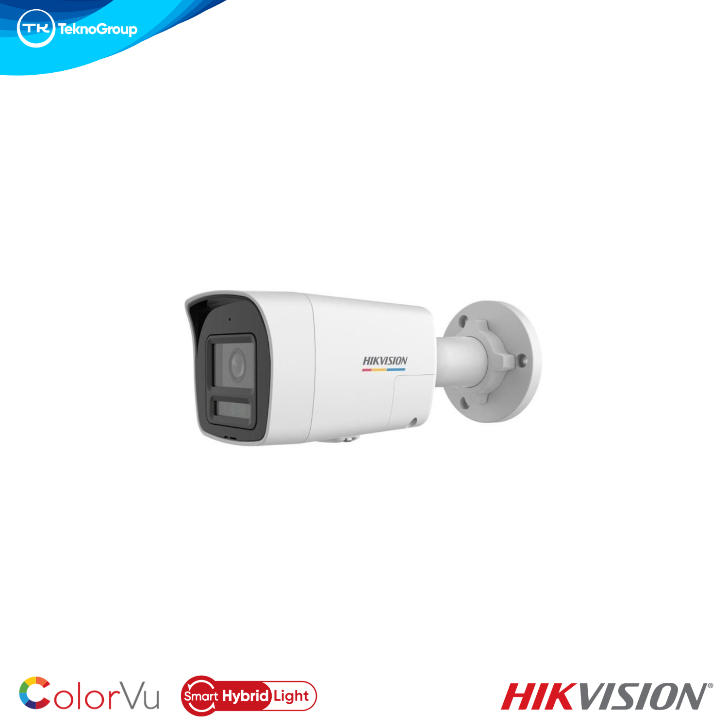 Cámara IP Bullet 2MP Hikvision DS-2CD1027G2H-LIUF 2.8mm - ColorVu Smart Hybrid Light 30m, Micrófono, PoE, MicroSD 512GB, IP67