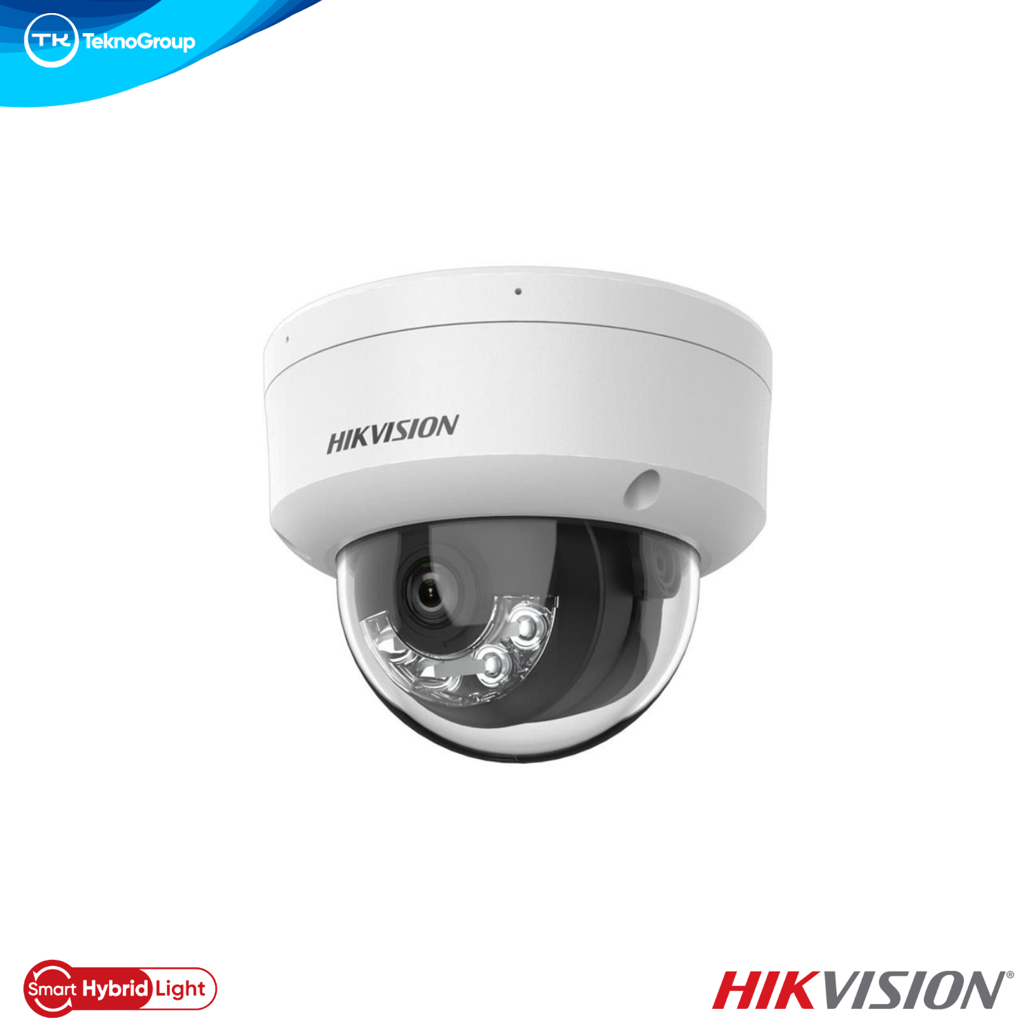 Cámara IP Domo 2MP Hikvision DS-2CD1123G2-LIUF 2.8mm - Smart Hybrid Light 30m, Micrófono, PoE, MicroSD 512GB, Metálica IP67 IK10