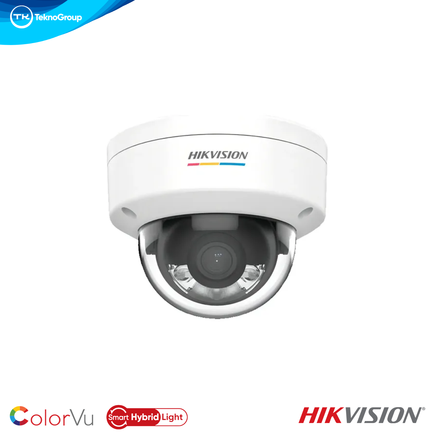 Cámara IP Domo 2MP Hikvision DS-2CD1127G2-L 2.8mm - ColorVu Luz Blanca 30m, PoE, MicroSD 256GB, IP67
