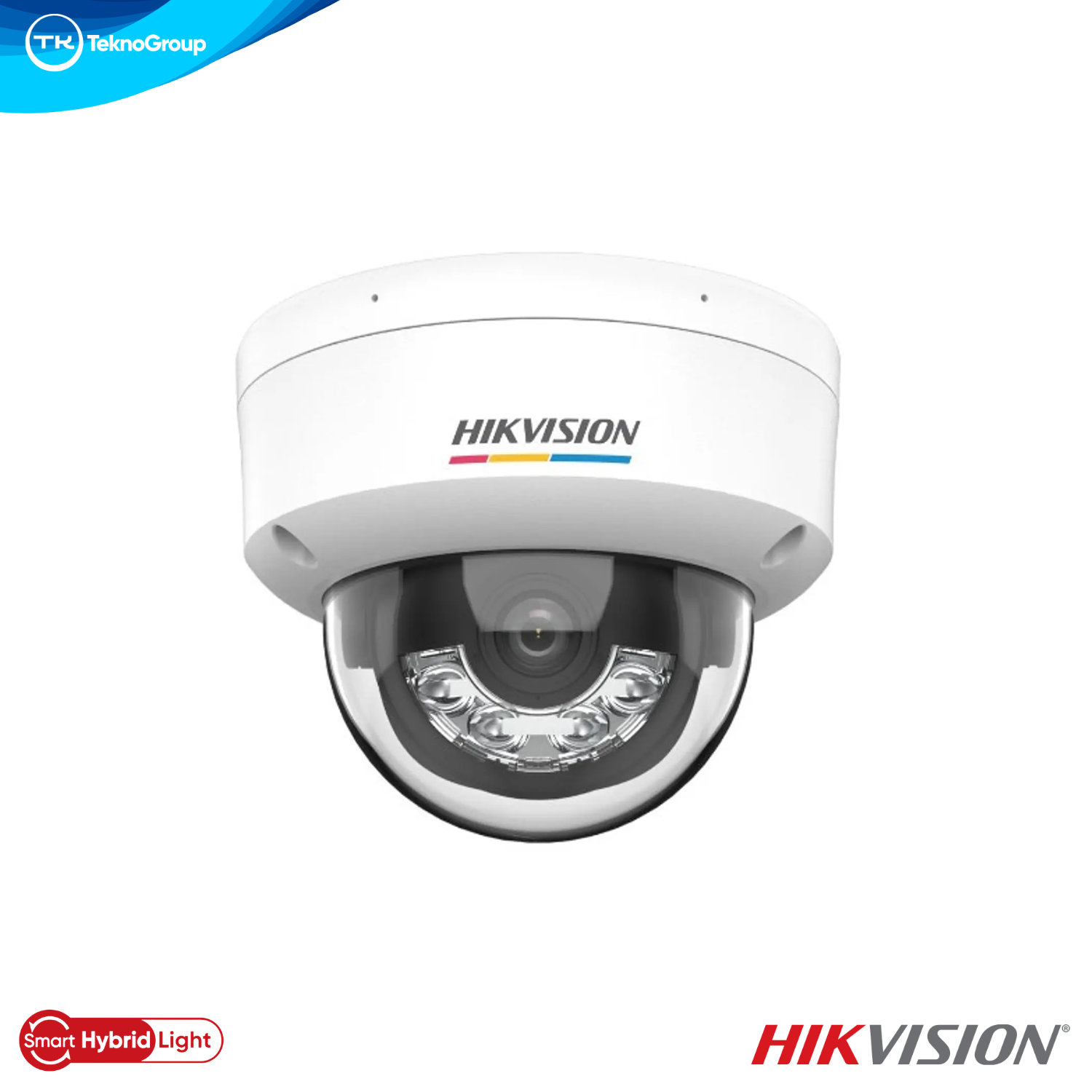 Cámara IP Domo 2MP Hikvision DS-2CD1127G2H-LIU 2.8mm - Smart Hybrid Light 30m, Micrófono, PoE, IP67 IK08