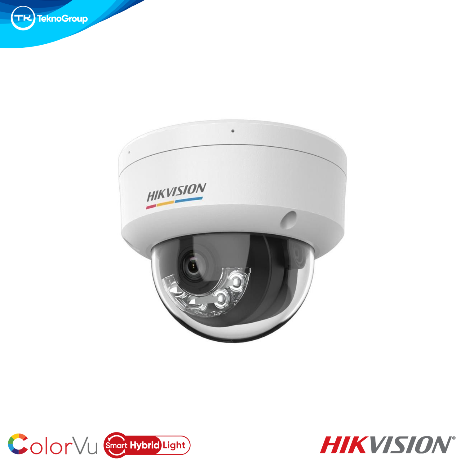 Cámara IP Domo 4MP Hikvision DS-2CD1147G2H-LIUF 2.8mm - ColorVu Smart Hybrid Light 30m, Micrófono, PoE, MicroSD 512GB, IP67 IK08