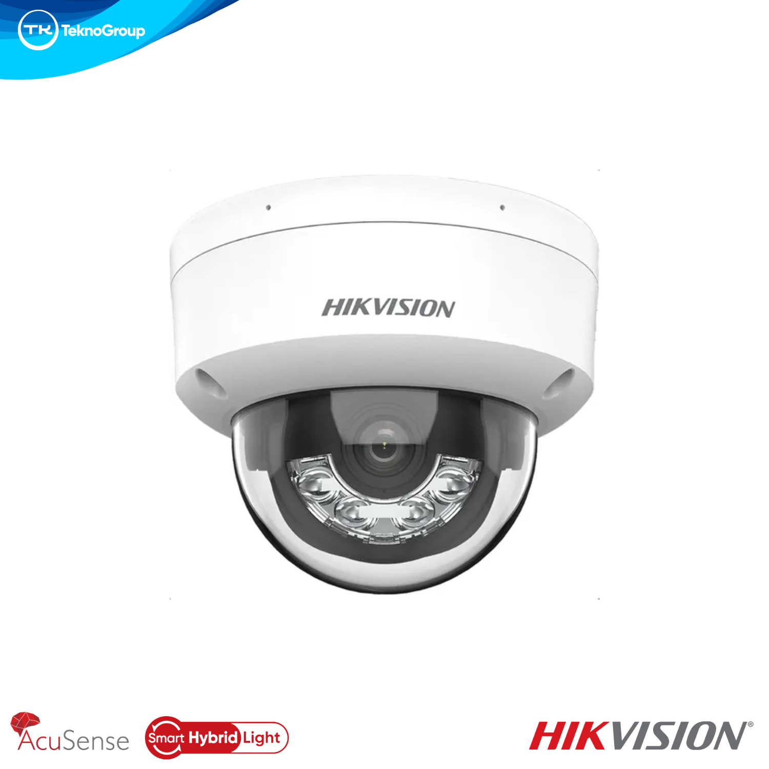 Cámara IP Domo 4MP Hikvision DS-2CD2143G2-LI 2.8mm - AcuSense, Smart Hybrid Light 30m, PoE, MicroSD 512GB, Metálica IP67 IK10