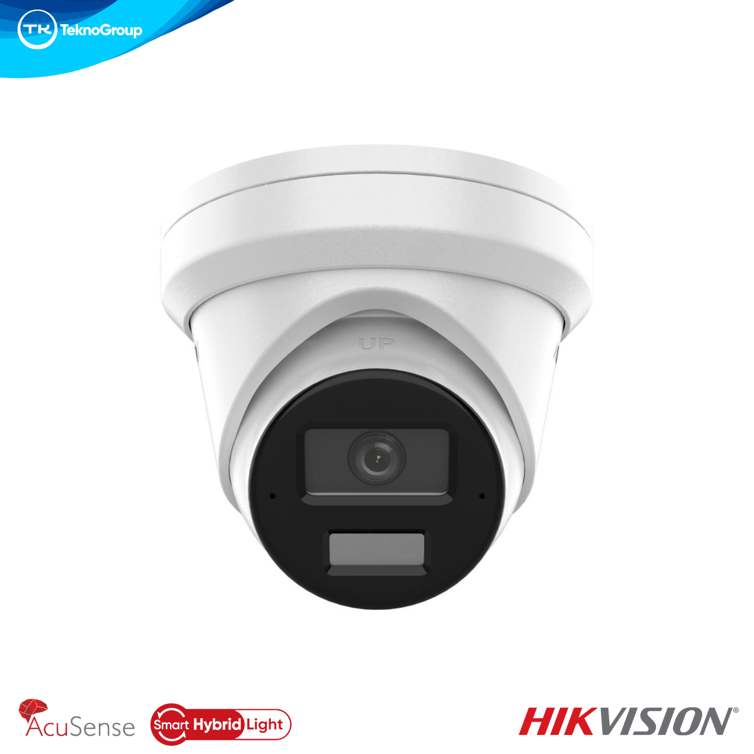 Cámara IP Domo 4MP Hikvision DS-2CD2343G2-LI2U 2.8mm - AcuSense, Smart Hybrid Light 30m, Micrófono, PoE, MicroSD 512GB, Metálica IP67