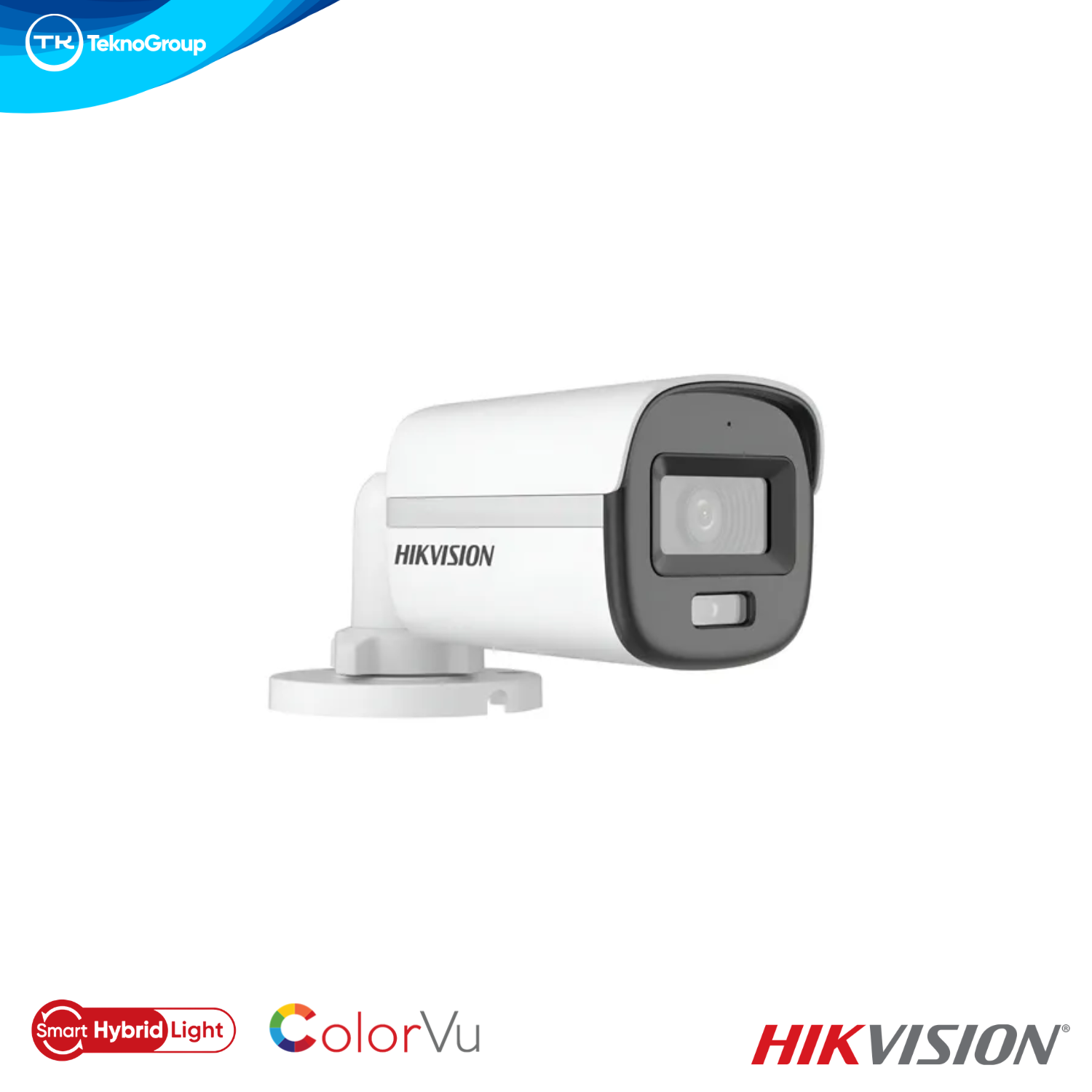 Cámara Bullet 2MP Hikvision DS-2CE10DF0T-LPFS 2.8mm - ColorVu Hybrid Light 20m, Audio Coaxial, 4 en 1, Plástica IP67