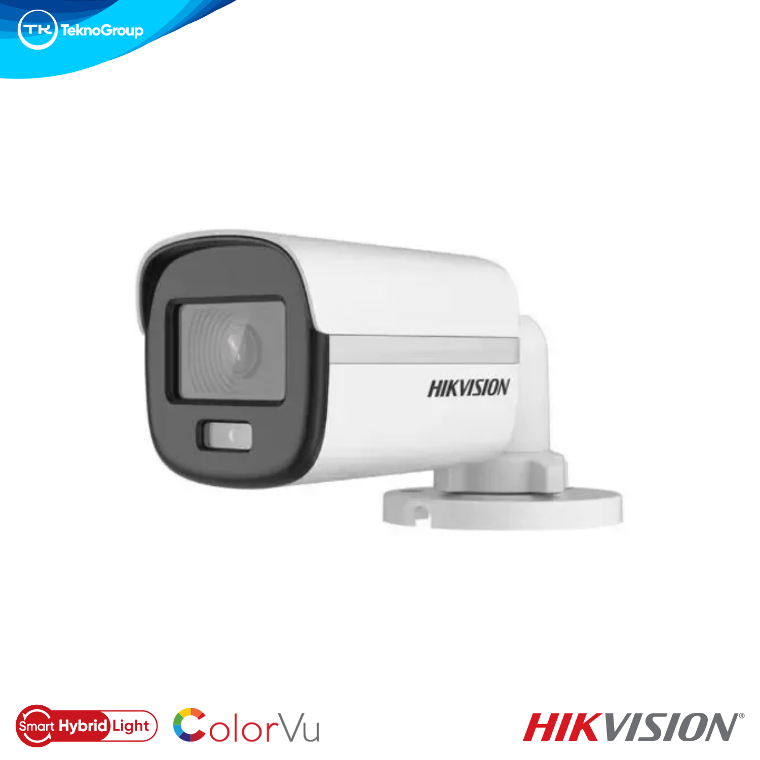 Cámara Mini Bullet HD-TVI 5MP ColorVu Hikvision DS-2CE10KF0T-LFS 2.8mm - Smart Hybrid Light 20m, Audio, IP67