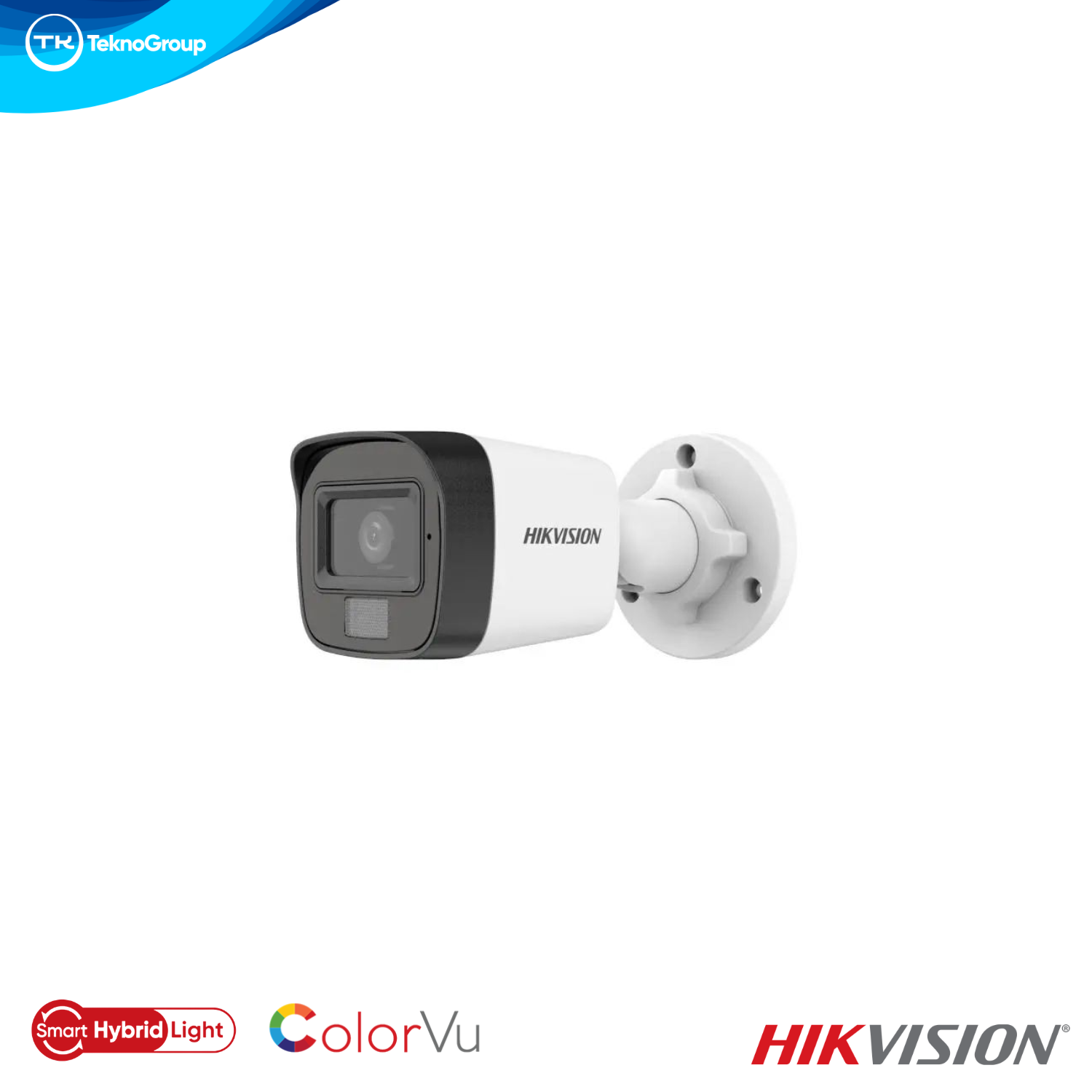 Cámara Bullet 2MP Hikvision DS-2CE16D0T-LPFS 2.8mm - ColorVu Hybrid Light 20m, Audio Coaxial, 4 en 1, Metálica IP67