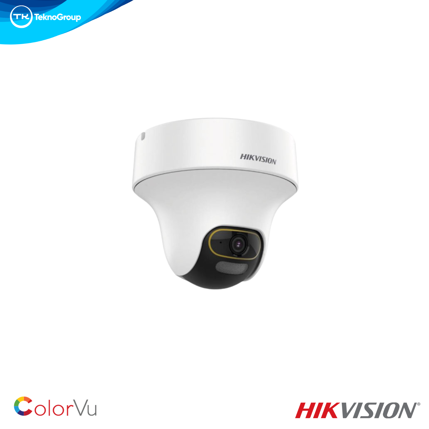 Cámara Domo PT 2MP Hikvision DS-2CE70DF3T-PTS 2.8mm - ColorVu 20m, Pan & Tilt, Audio Coaxial, 4 en 1, Plástica