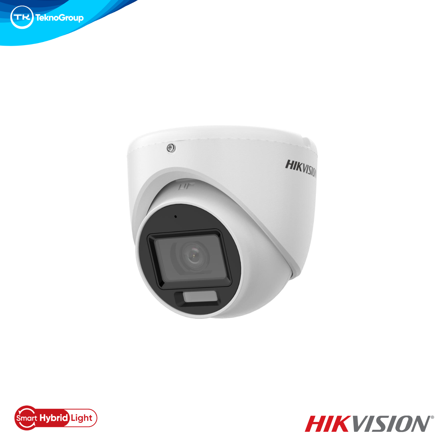 Cámara Domo 2MP Hikvision DS-2CE76D0T-LMFS 2.8mm - Smart Hybrid Light 30m, Audio Coaxial, 4 en 1, Metálica IP67