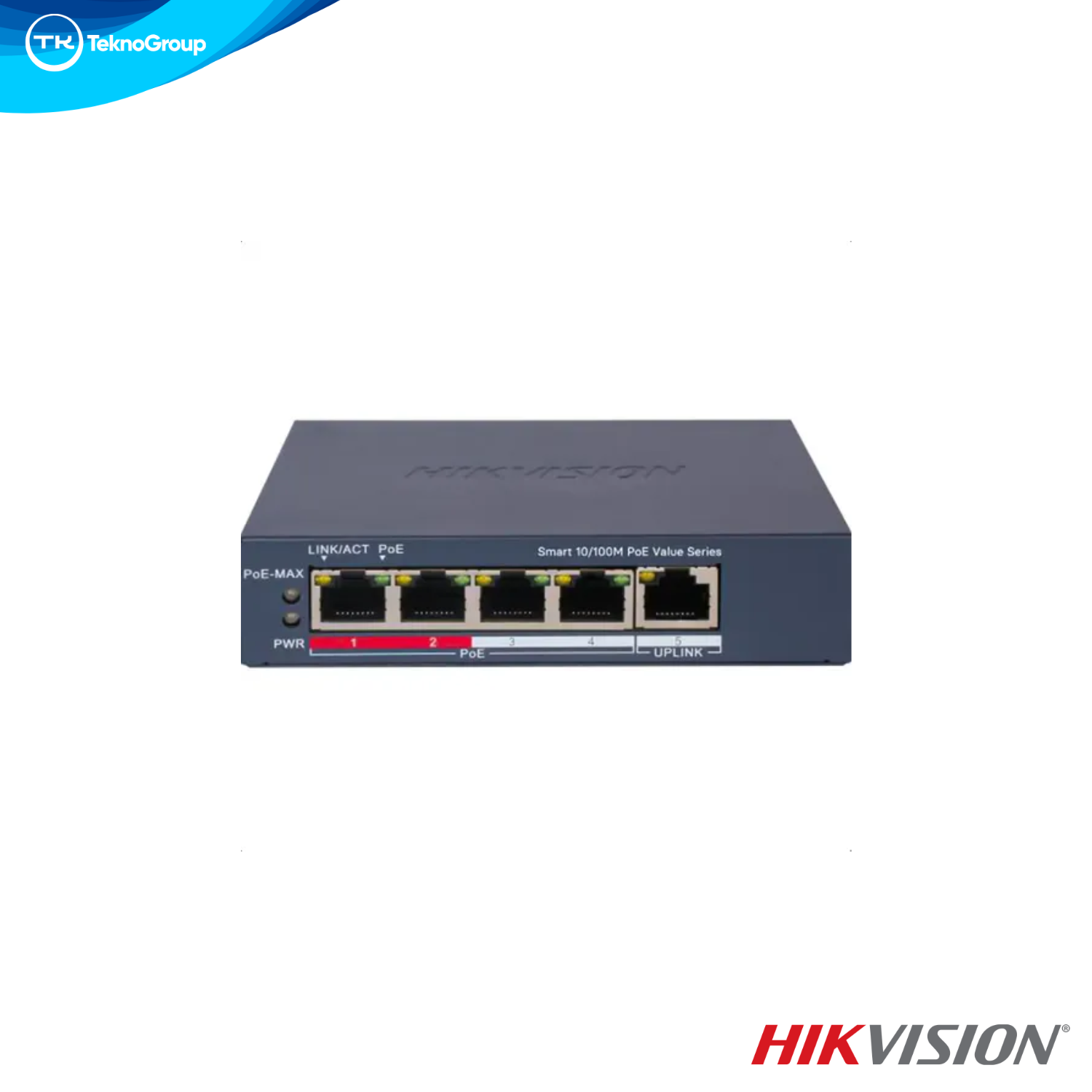 Switch PoE Administrable Hikvision DS-3E1105P-EI/M - 4 Puertos PoE, 1 Uplink, Fast Ethernet, 300M, 45W