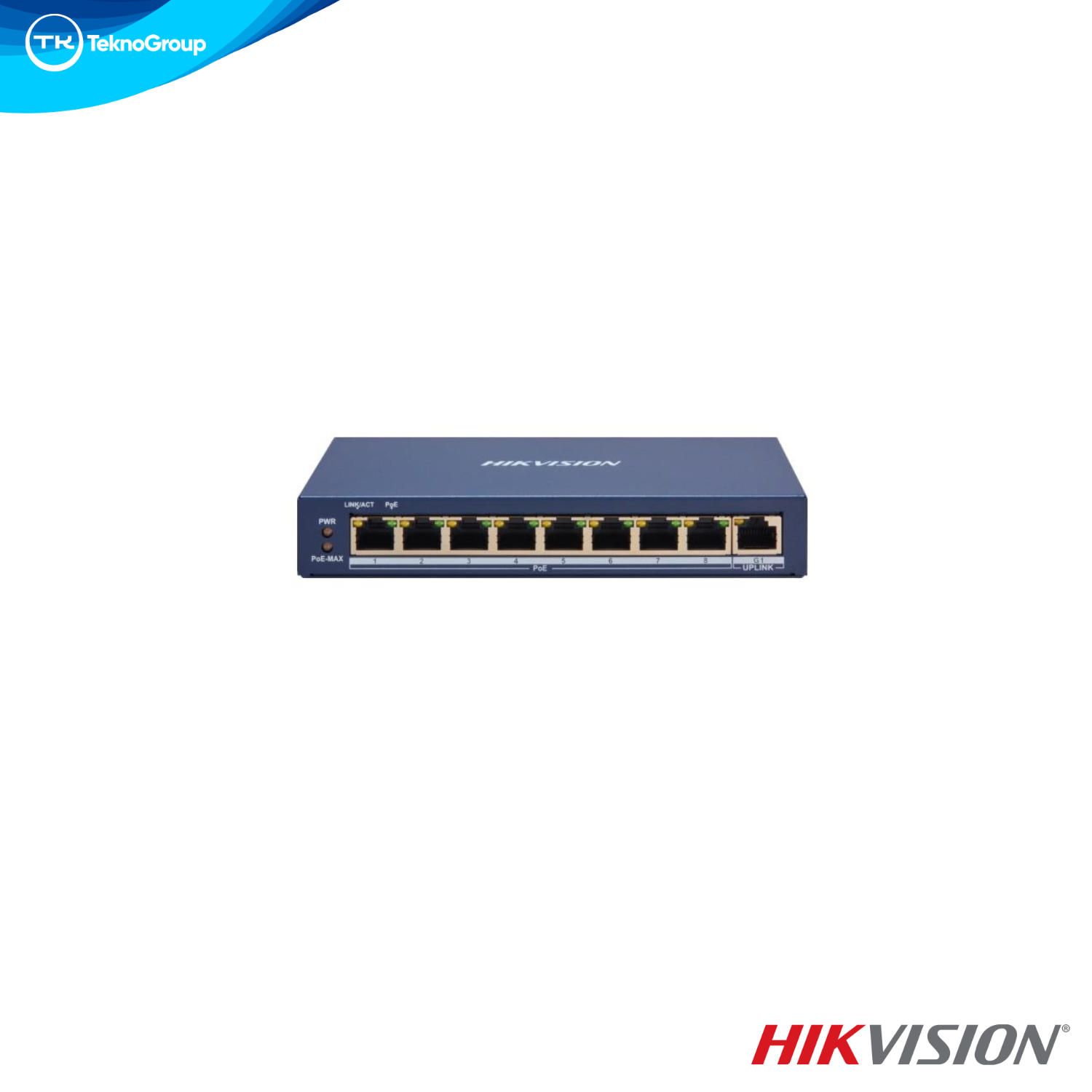 Switch PoE Administrable Hikvision DS-3E1309P-EI - 8 Puertos PoE, 1 Uplink, Fast Ethernet, 300M, 110W