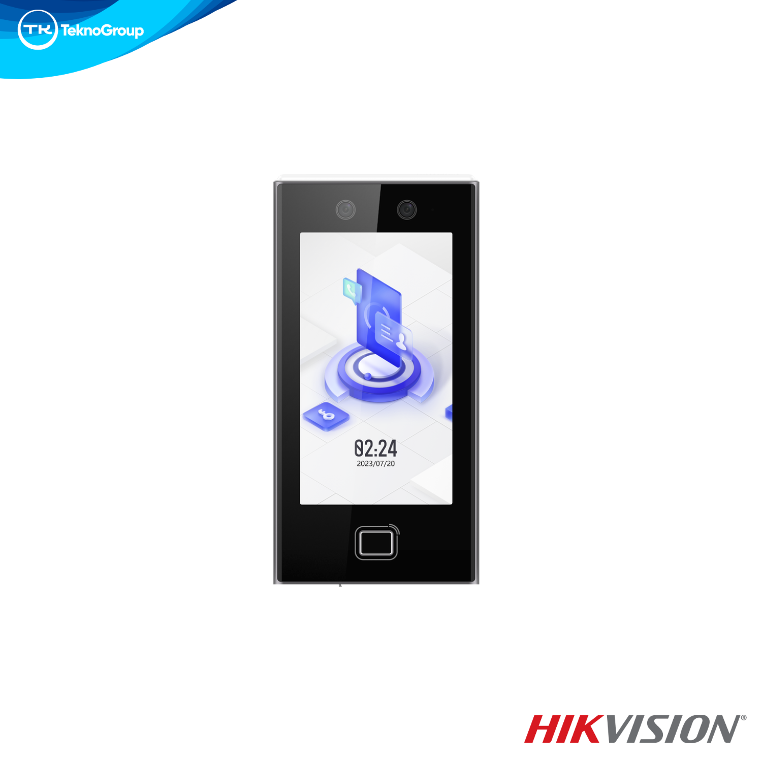 Terminal de Acceso Facial Hikvision DS-K1T670MFWX - Pantalla 7", 6K Rostros, 10K Huellas, 50K Tarjetas, Wi-Fi, IP65