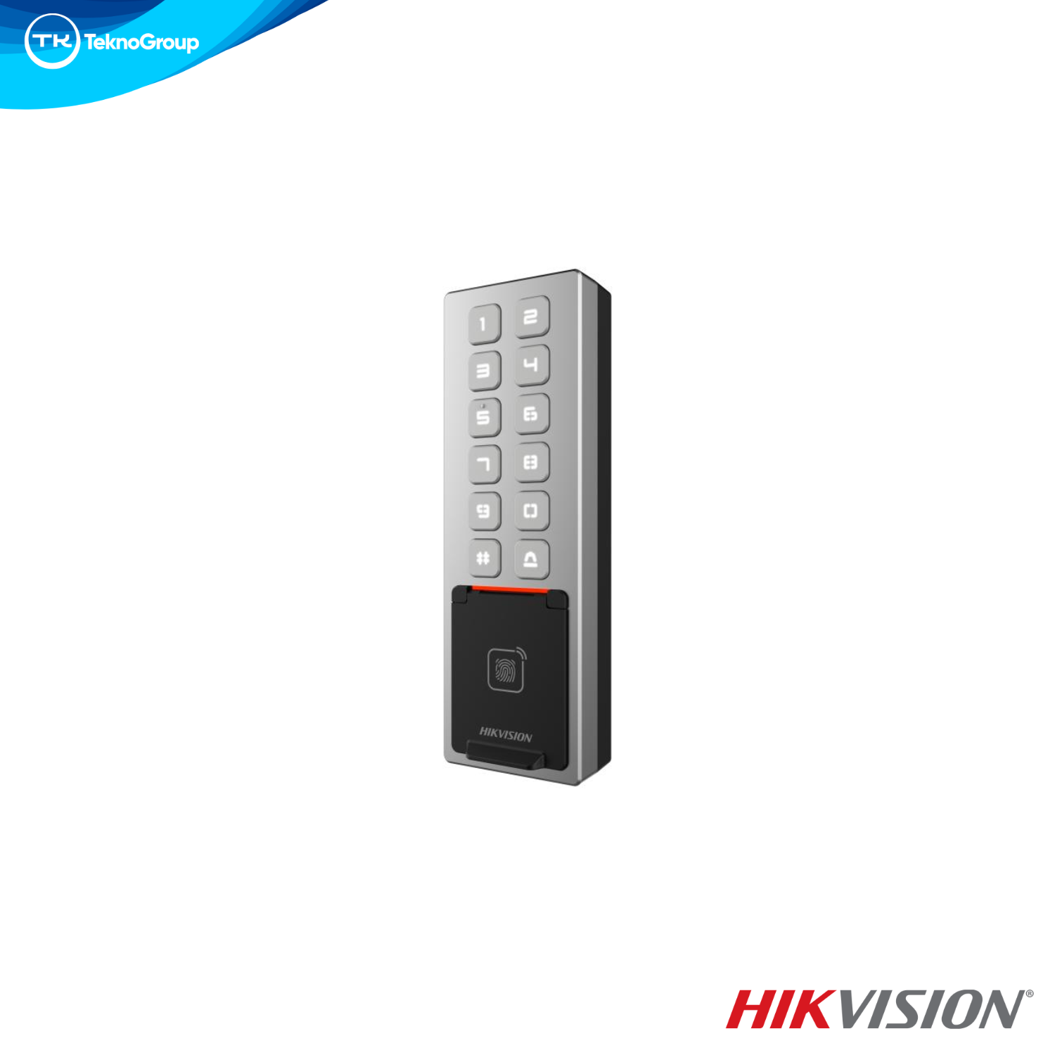 Control de Acceso Autónomo Biométrico Huella Mifare Hikvision DS-K1T805MBFWX - Wi-Fi, LAN, IP65/IK08, 10000 Usuarios