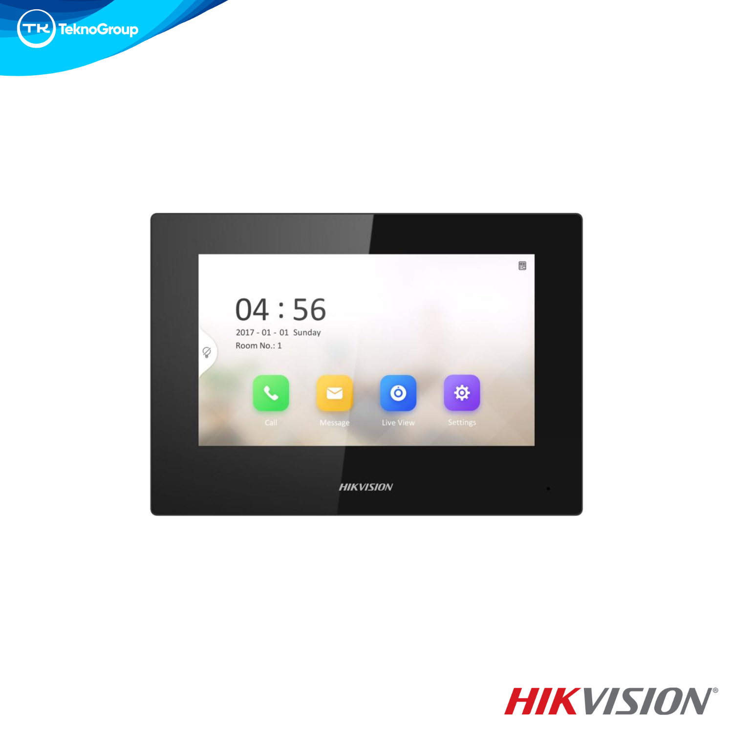 Monitor Estación Interior IP Videoportero Hikvision DS-KH6320-LE1 7 Pulgadas Táctil PoE Audio 2 Vías