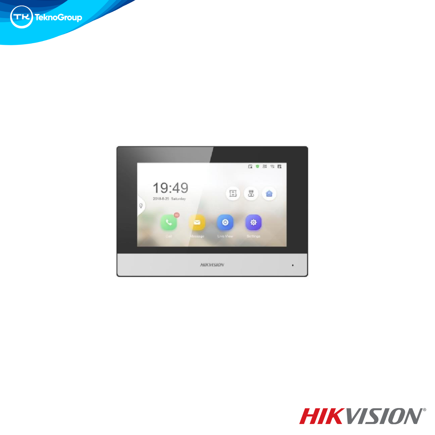 Monitor Estación Interior IP Videoportero Hikvision DS-KH6320-WTE1 7" Táctil Wi-Fi PoE Audio 2 Vías