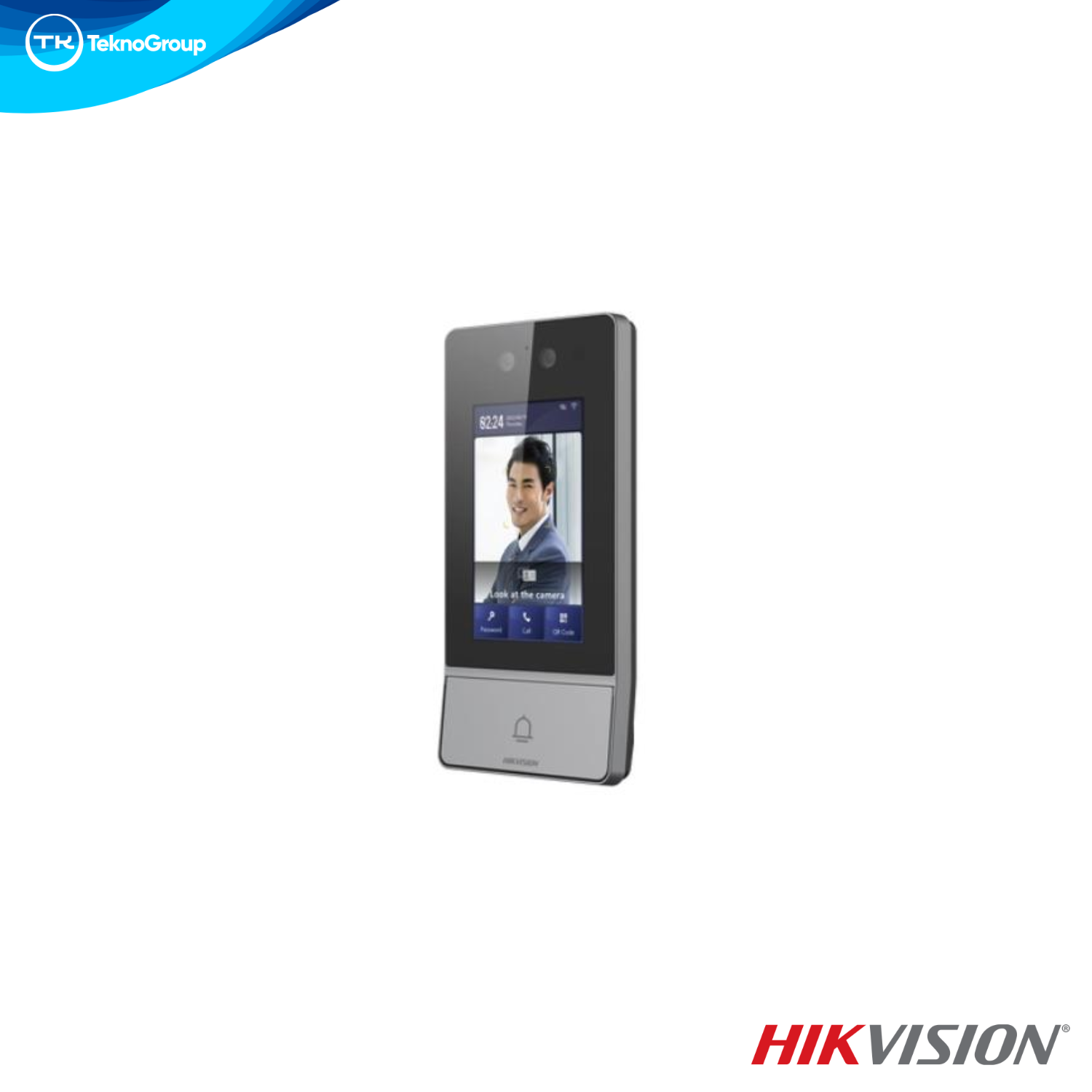 Frente de Portero IP Biométrico Hikvision DS-KV9503-WBE1 - Pantalla 4.3", Exterior, PoE, Wi-Fi, Rostro, QR, IP65 & IK08
