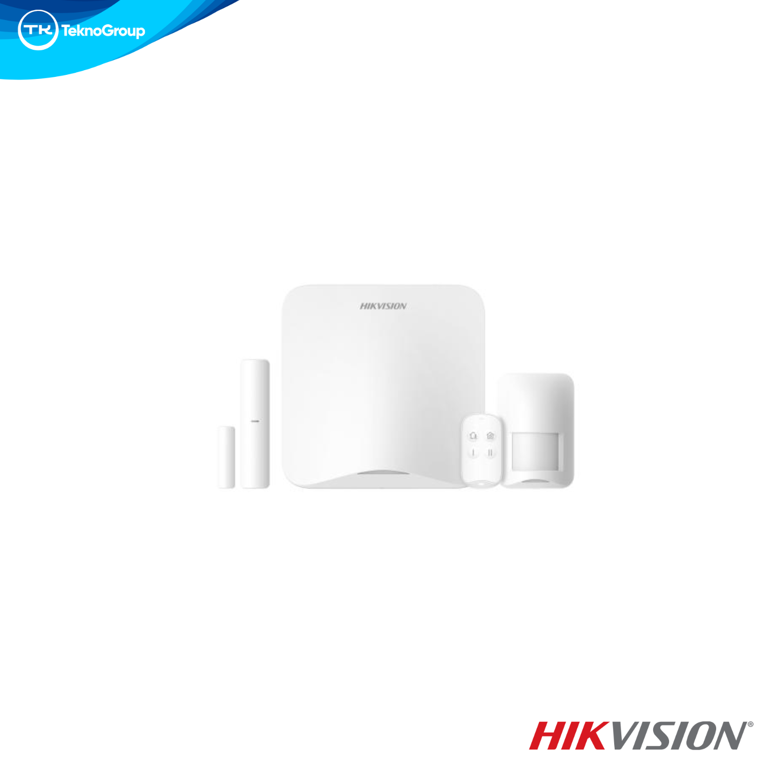 Kit de Alarma Inalámbrica AX Home Wi-Fi + 4G Hikvision DS-PA201PS-KIT-16WB - 16 Zonas, PIR, Magnético, Control