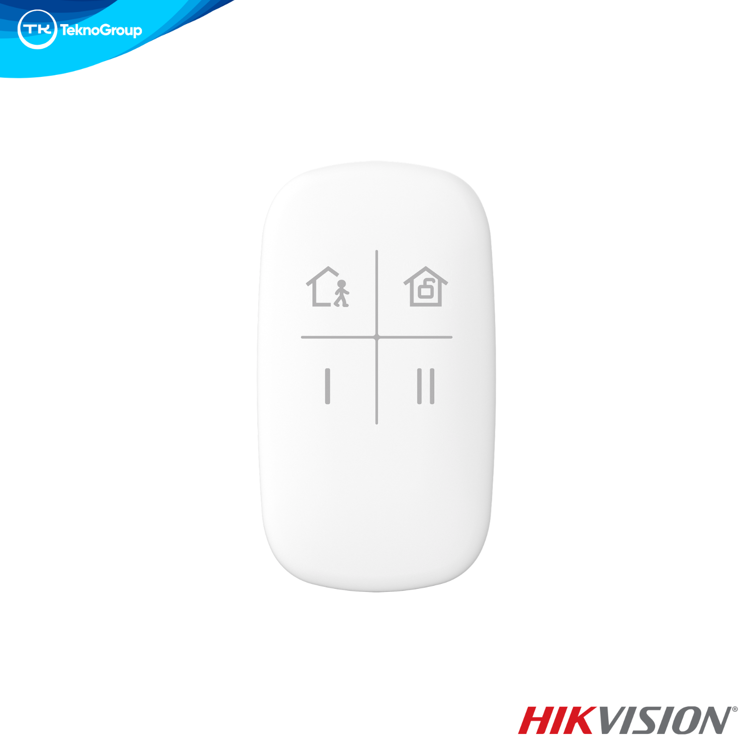 Control Remoto Inalámbrico AX PRO Hikvision DS-PKF1-WB(O-STD) 433MHz - 4 Botones, Alcance 500m, Batería CR2032