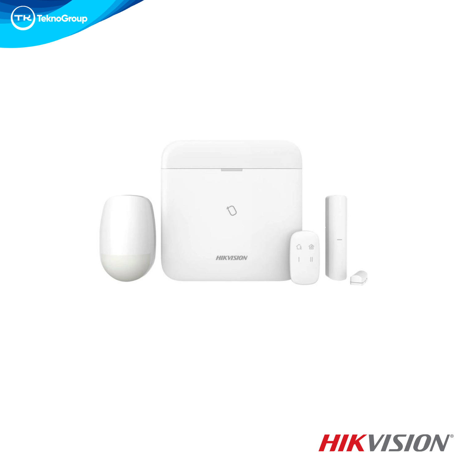Kit de Alarma Inalámbrica AX Pro 4G Hikvision DS-PWA48-KIT-WB(ARG) - 48 Zonas, Central, PIR, Magnético, Control