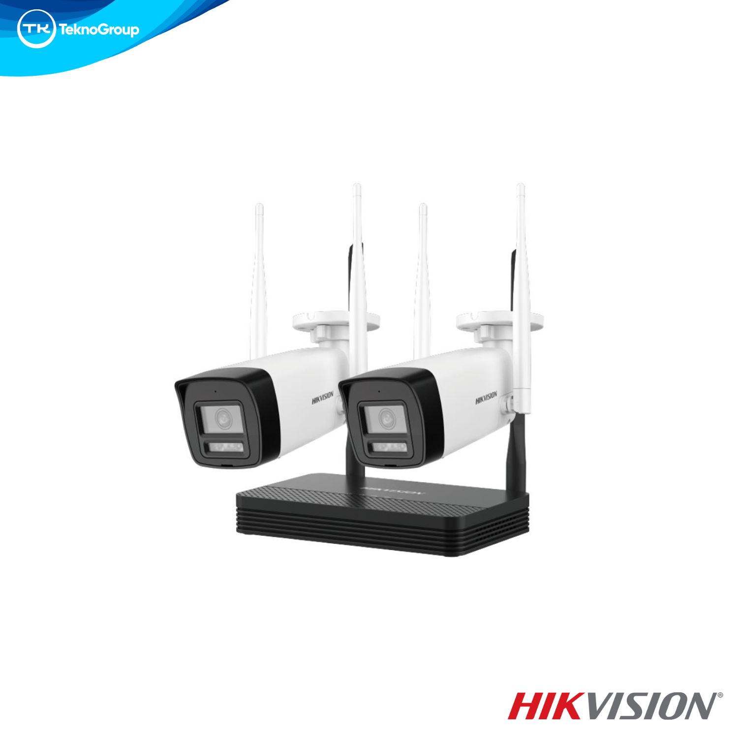 Kit de Videovigilancia EasyLink Wi-Fi 4 Canales Hikvision NKS422W0H - 2 Cámaras Bullet 2MP, Audio 2 Vías