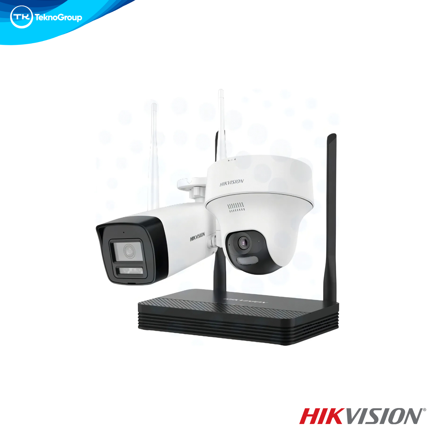 Kit de Videovigilancia EasyLink Wi-Fi 4 Canales Hikvision NKS424W02H - 1 Bullet 4MP, 1 Domo 4MP, Audio 2 Vías