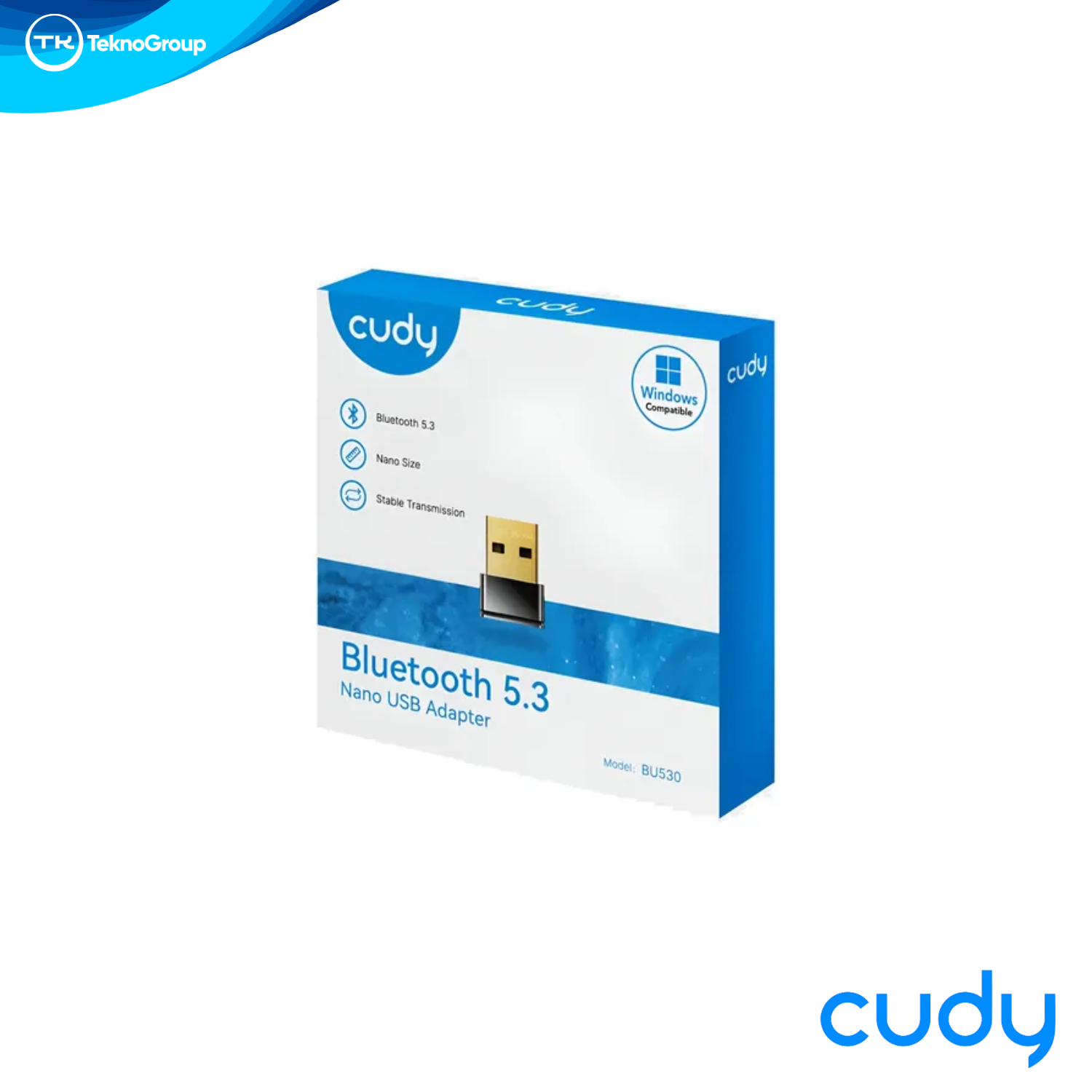 Adaptador USB Bluetooth 5.3 Cudy BU530 Nano Dongle - Alcance 20m, Conexión Múltiple 7 Dispositivos y Plug & Play