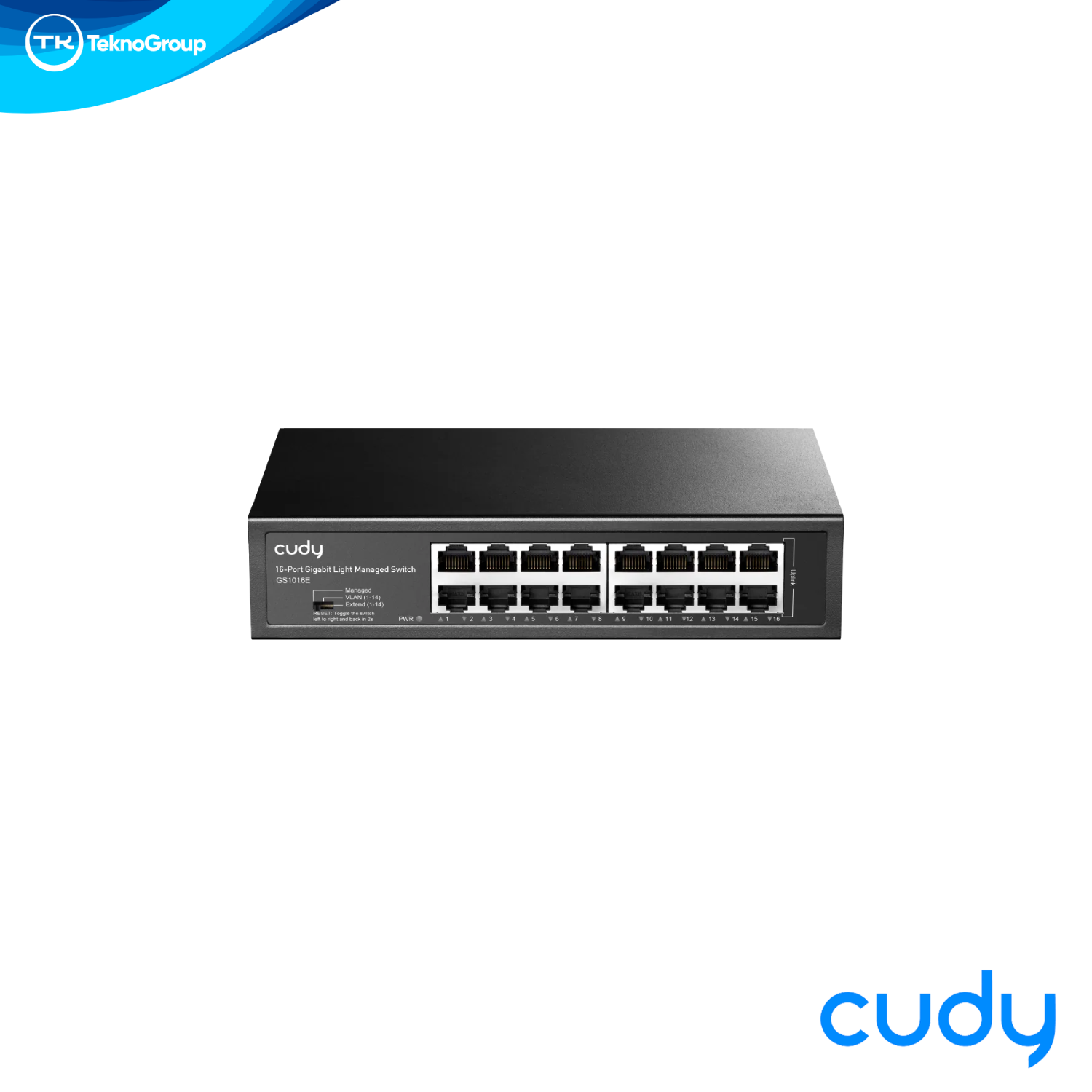 Switch Smart Administrable Cudy GS1016E Gigabit - 16 Puertos RJ45 1000Mbps, VLAN, QoS, LAG, DIP Switch, Fanless Metal