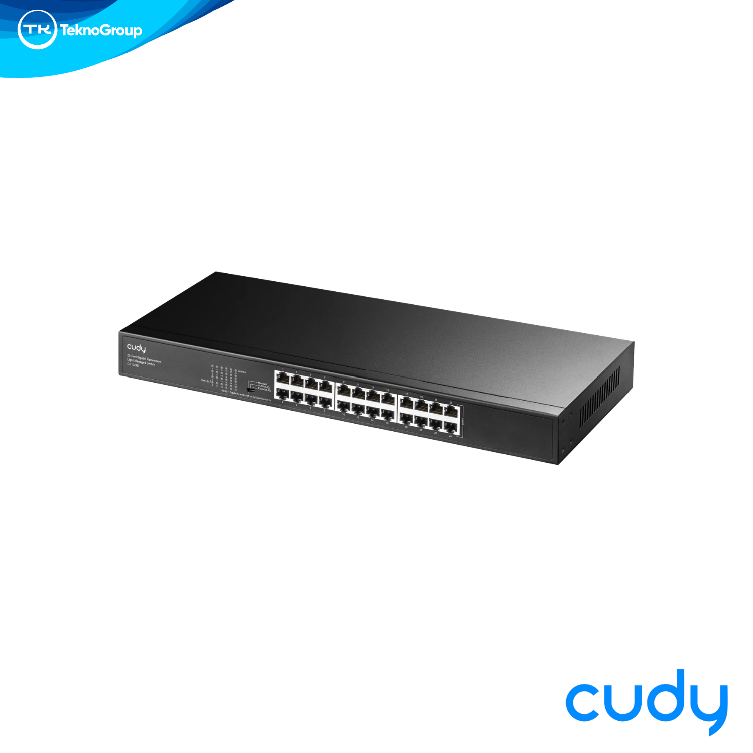 Switch Smart Administrable Cudy GS1024E Gigabit - 24 Puertos RJ45 1000Mbps, VLAN, QoS, LAG, DIP Switch, Fanless Rack 1U
