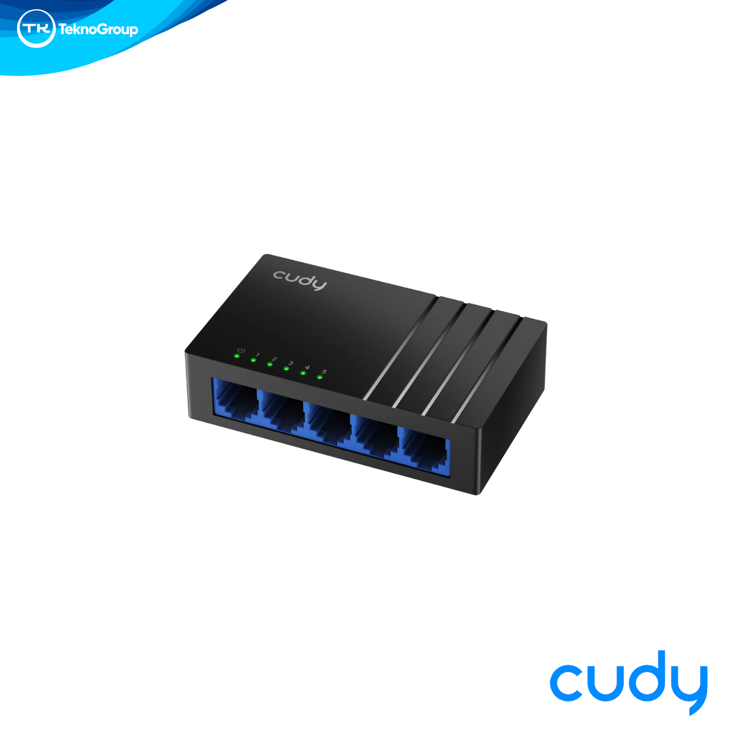 Switch Gigabit 5 Puertos Cudy GS105D Plástico - 5 RJ45 1000Mbps, 10Gbps, Fanless Silencioso, Escritorio y Pared