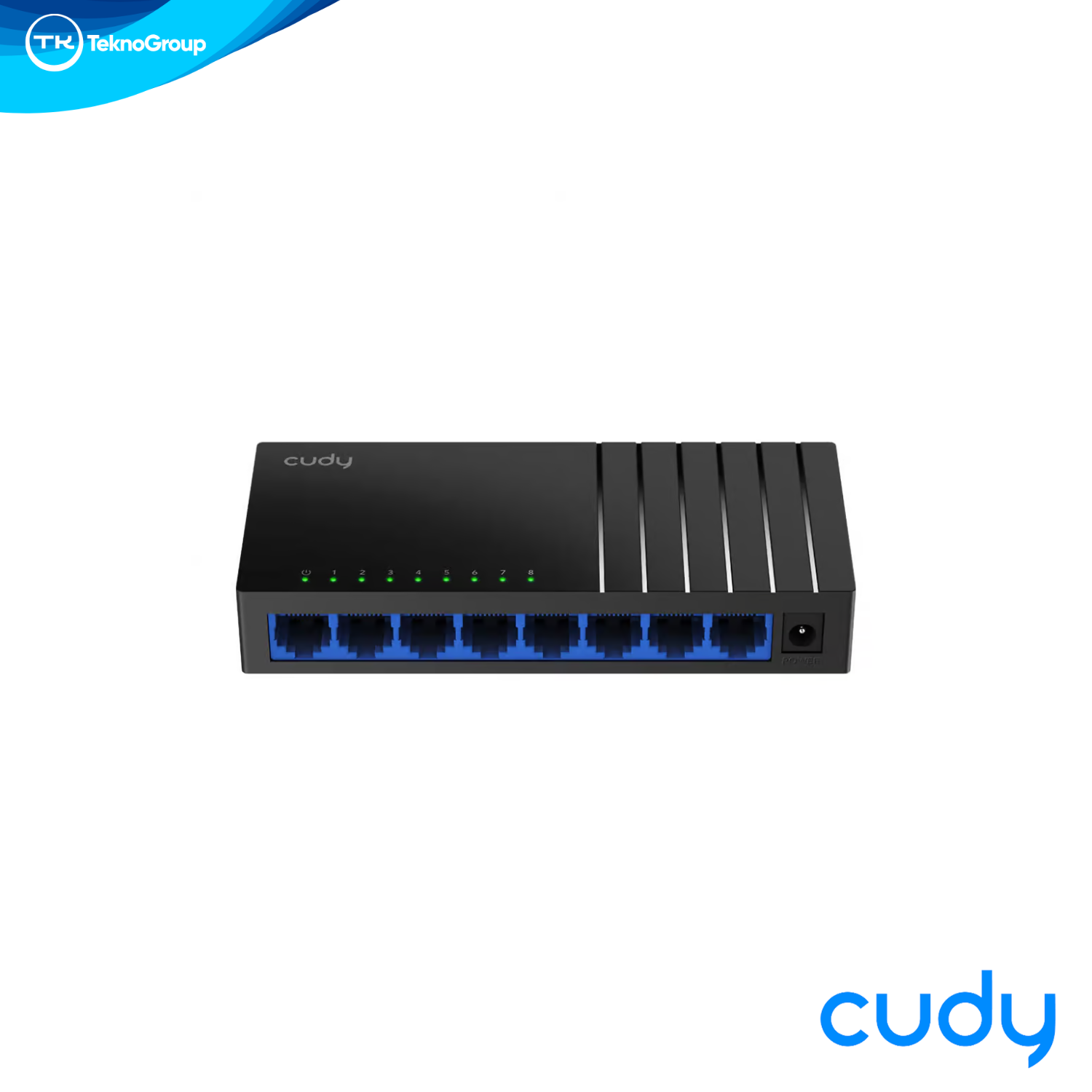 Switch Gigabit 8 Puertos Cudy GS108D Plástico - 8 RJ45 1000Mbps, 16Gbps, Fanless Silencioso, Escritorio y Pared